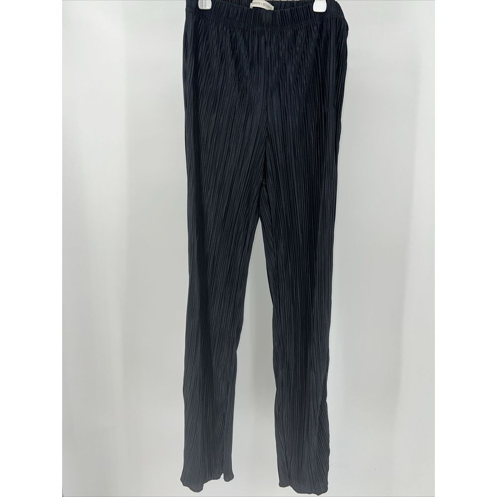 Women's Pleated Pant Black Small Madison & Hudson